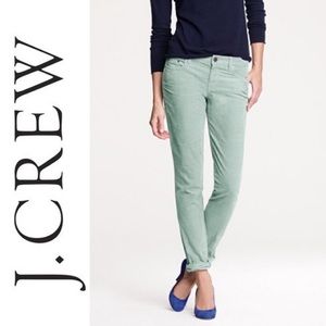 SALE J Crew Mint Green Toothpick Pants 27 Corduroy